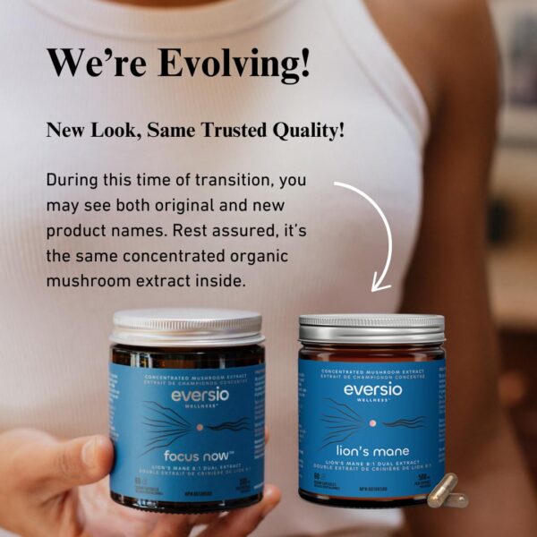 Etiqueta frontal suplemento orgánico melena de león