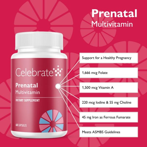 Version 1.0.0 Etiqueta frontal suplemento prenatal Celebrate Vitamins