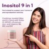 Etiqueta frontal suplemento QSTA mio-inositol mujer