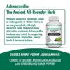 Etiqueta frontal suplemento Simply Potent Ashwagandha