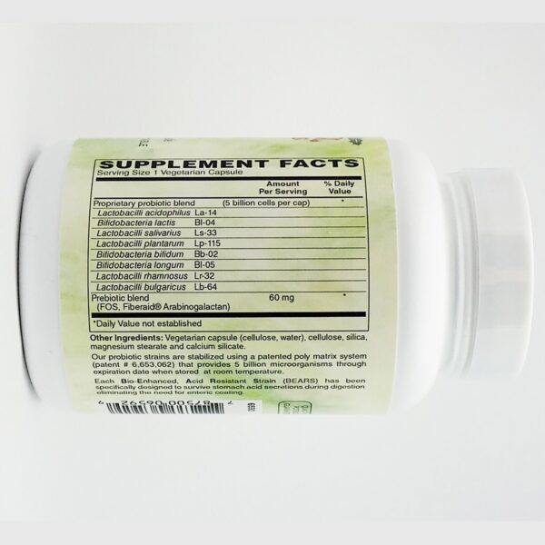 Version 1.0.0 Etiqueta frontal Suprema Dophilus cápsulas vegetarianas