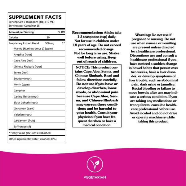 Etiqueta frontal Swedish Bitters NatureWorks extracto herbal