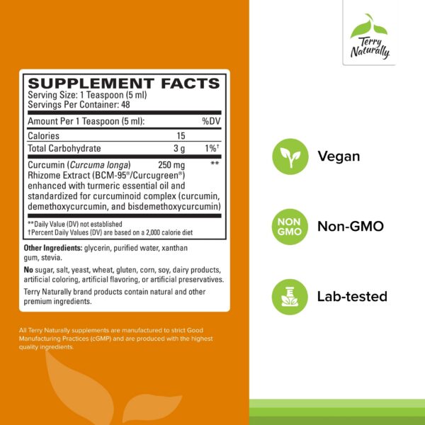 Etiqueta frontal Terry Naturally CuraMed jarabe