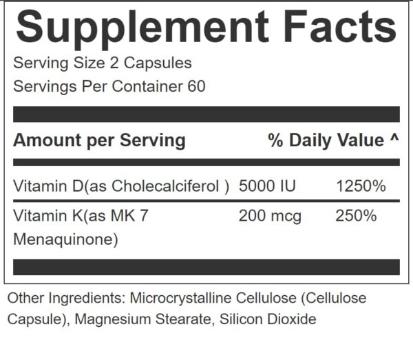 Etiqueta frontal TherSuva D3 K2