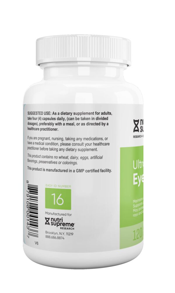 Etiqueta frontal Ultra Eye Care luteína