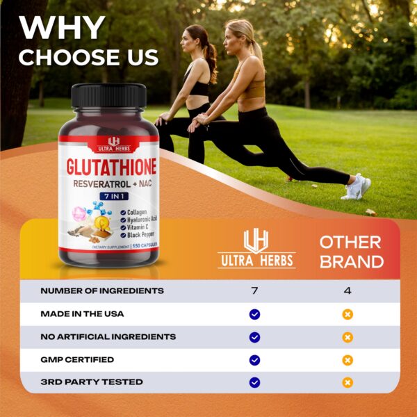 Etiqueta frontal Ultra Herbs Glutathione