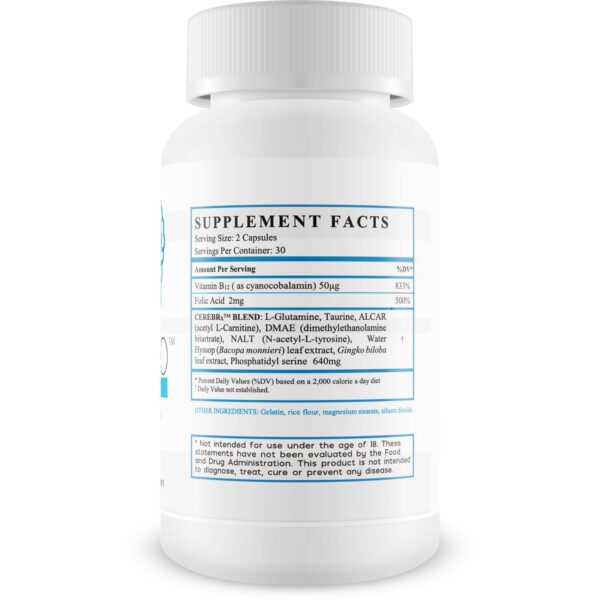 Etiqueta frontal Unbreakable Brain Pro fórmula apoyo cerebral