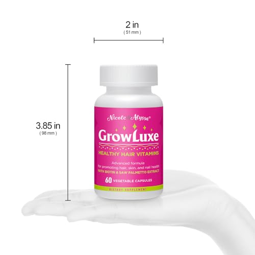 Version 1.0.0 Etiqueta frontal vitaminas para cabello piel uñas Growluxe