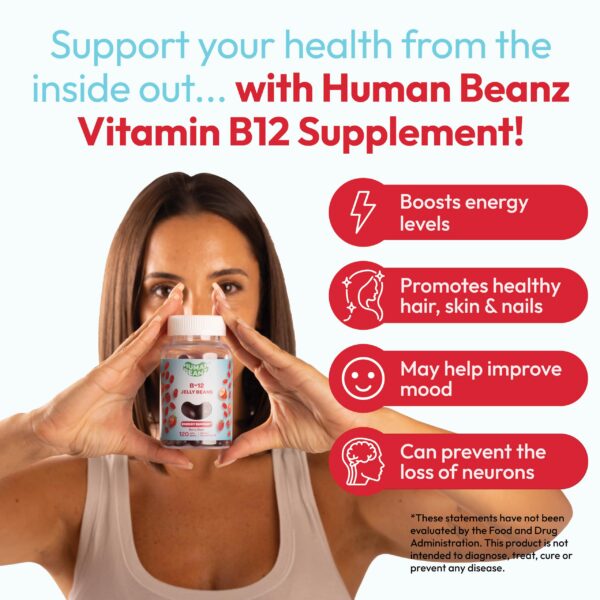 Etiqueta frontal vitaminas Human Beanz B12