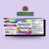 Etiqueta frontal vitaminas masticables saúco negro niños