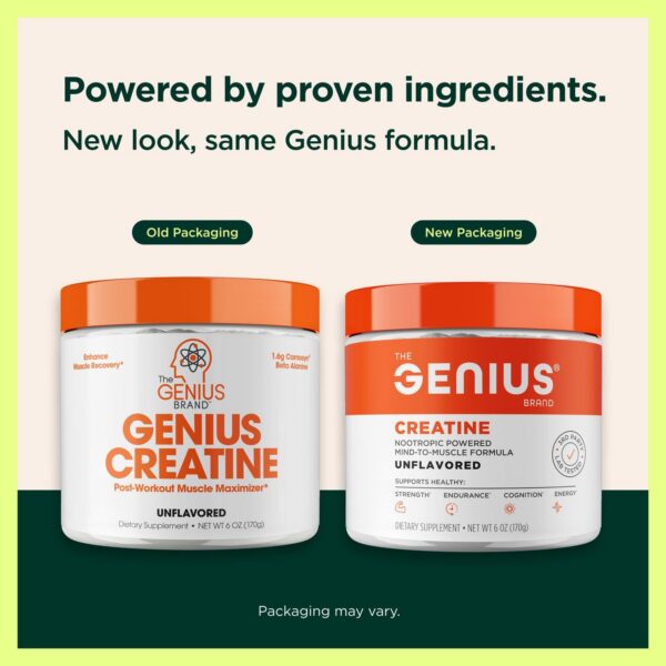 Etiqueta y información del Genius Creatine
