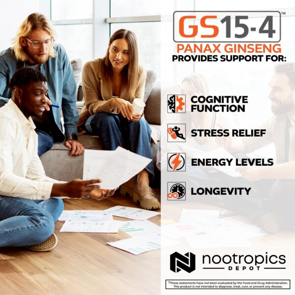 Etiqueta ginseng adaptógeno Nootropics Depot 200 mg