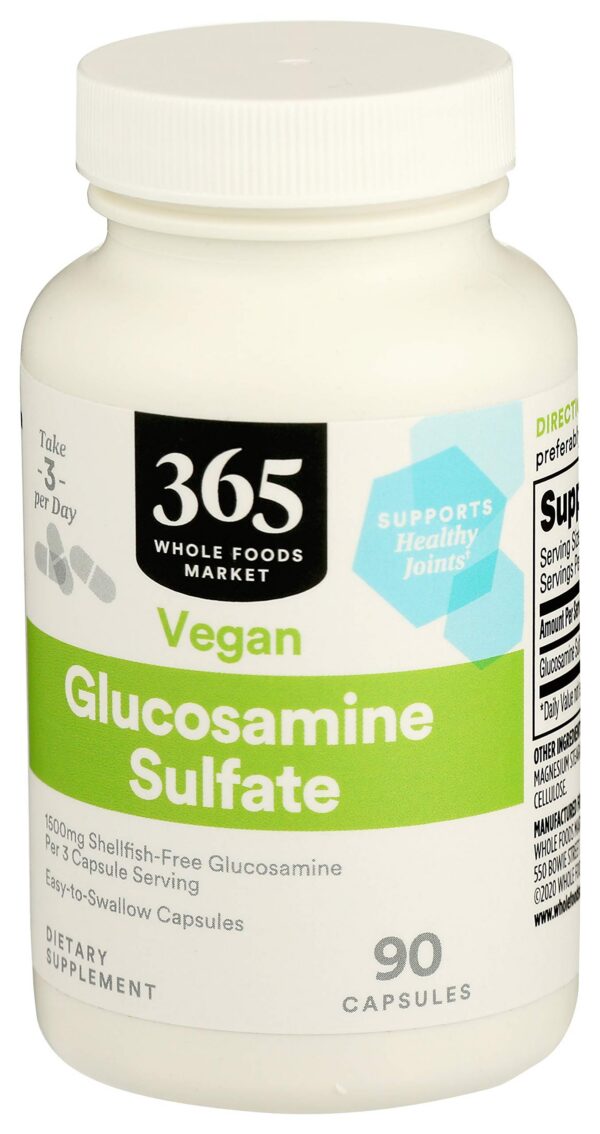 Etiqueta de glucosamina 1500 mg sin mariscos