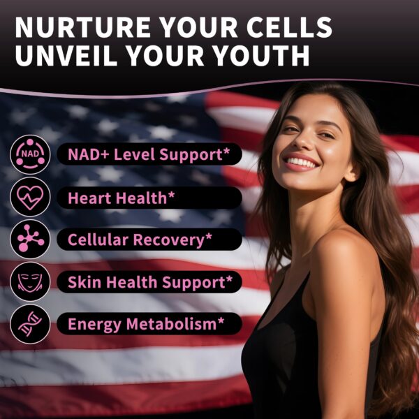 Etiqueta Gomitas NAD+ Herbance sabor arándano.