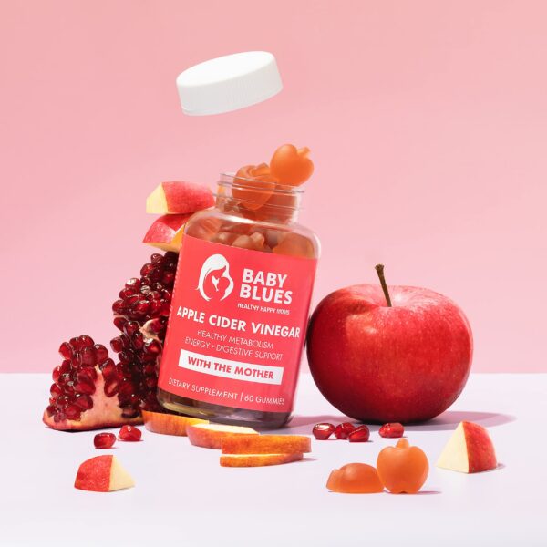 Etiqueta gomitas vinagre sidra manzana postparto