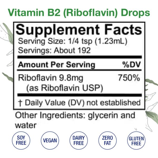 Etiqueta gotas líquidas de vitamina b2 HoneyCombs 8 onzas