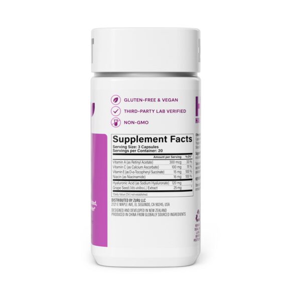 Etiqueta de Habit Skin Glow mostrando ingredientes