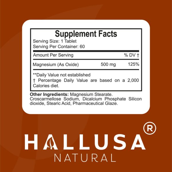 Version 1.0.0 Etiqueta nutricional Hallusa magnesio óxido