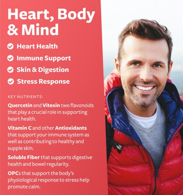 Version 1.0.0 Etiqueta Healths Harmony suplemeto extracto baya espino 4x