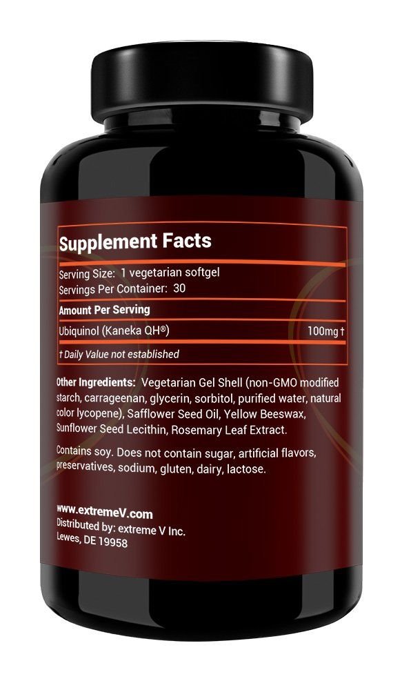 Etiqueta frontal HeartQQ Ubiquinol CoQ10