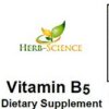 Etiqueta Herb-Science vitamina B5 líquido para energía y metabolismo
