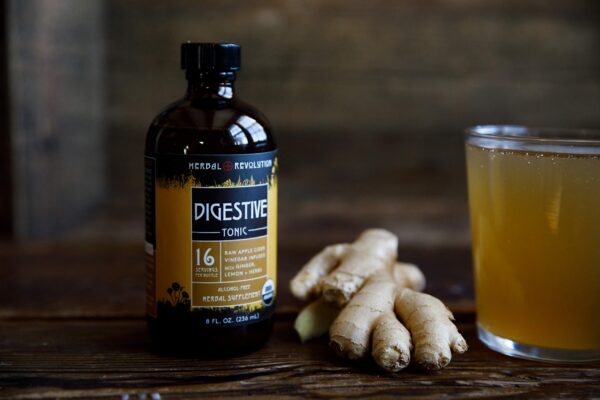 Etiqueta Herbal Revolution tónico digestivo