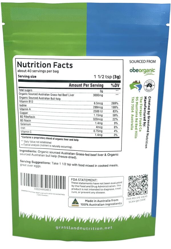 Etiqueta del envase con información de ingredientes