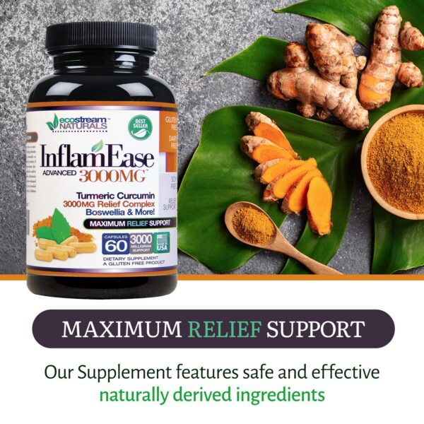 Version 1.0.0 Etiqueta de InflamEase mostrando ingredientes