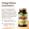 Etiqueta con información del producto Solgar Ginkgo Biloba