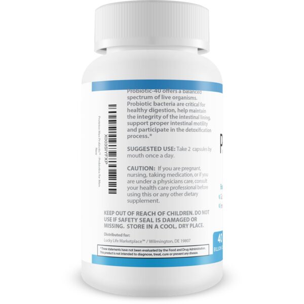 Etiqueta con información Protetox Max Probiotic