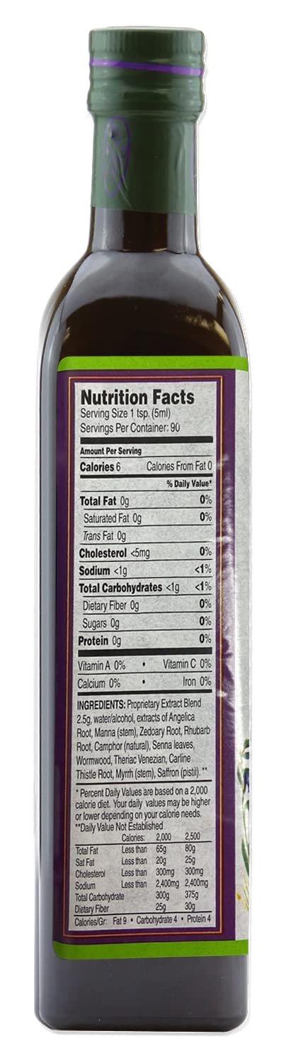 Etiqueta ingredientes Bitters Suecos Maria Treben