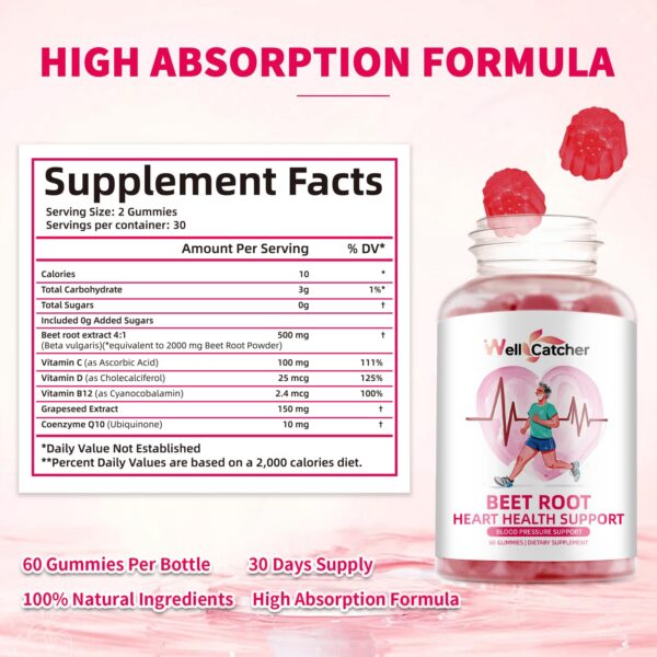 Detalle etiqueta ingredientes suplemento gominolas remolacha