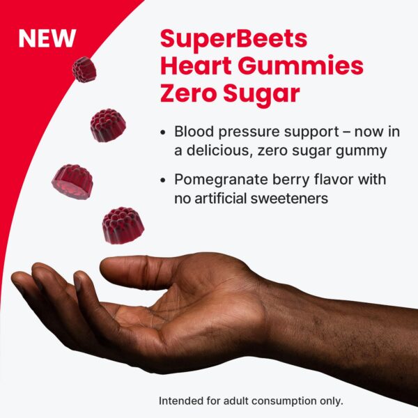 etiqueta ingredientes gomitas SuperBeets corazón sin estimulantes