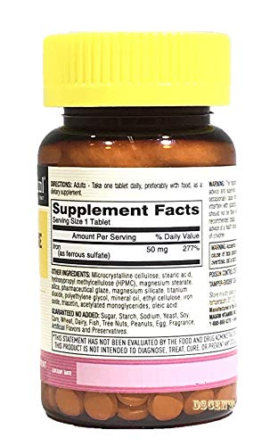 Frasco Mason Vitamins Hierro de liberación lenta visto de perfil