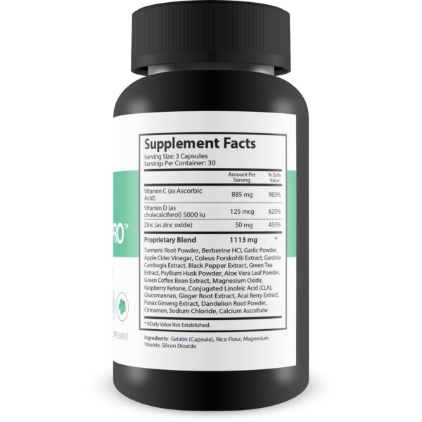 Etiqueta ingredientes Isla Artery Cleanse Pro para circulación arterial