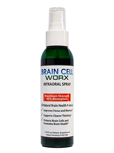 Etiqueta ingredientes naturales en spray Brain Cell Worx