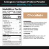 Etiqueta de ingredientes Orgain Chocolate Keto Colágeno