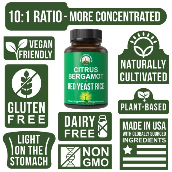 Etiqueta ingredientes suplemento bergamota arroz rojo levadura