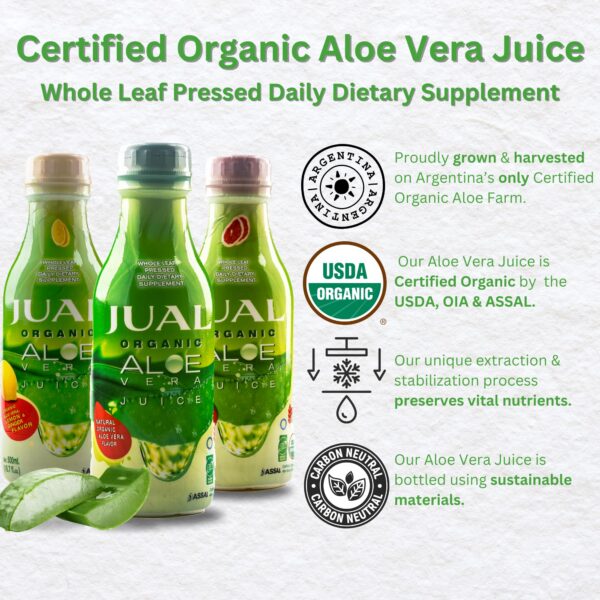 Version 1.0.0 Etiqueta jugo saludable de aloe vera orgánico JUAL