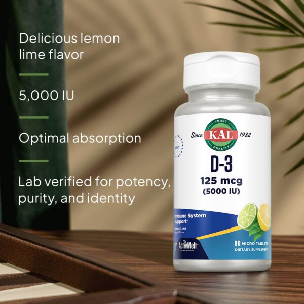 Version 1.0.0 Etiqueta KAL vitamina d3 5000 iu suplemento