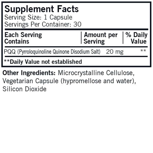 Etiqueta y logo Kirkman PQQ 20 mg