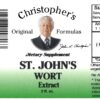 Etiqueta lateral extracto hierba San Juan Dr. Christopher 2oz