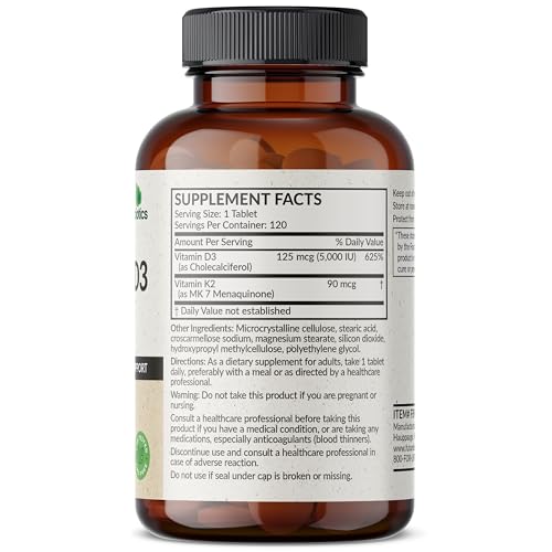 Etiqueta lateral Futurebiotics Vitamina K2 D3