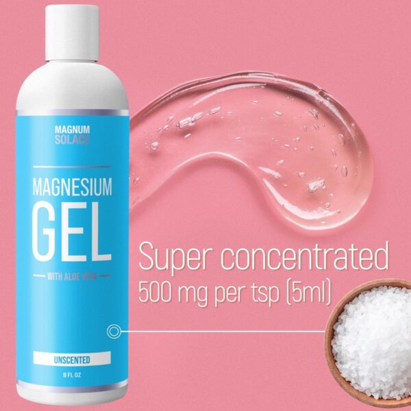 Etiqueta lateral mostrando cloruro de magnesio y aloe vera