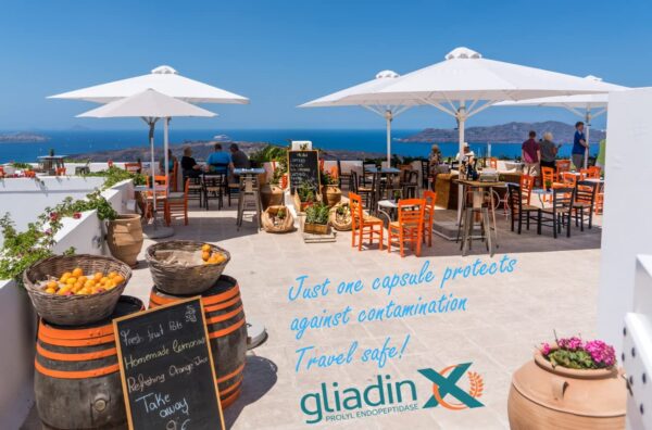 Etiqueta lateral del producto GliadinX para dieta sin gluten