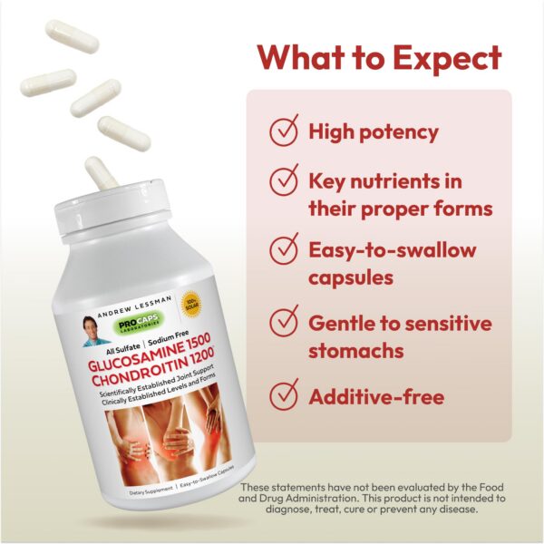Frente del envase Andrew Lessman glucosamina condroitina msm