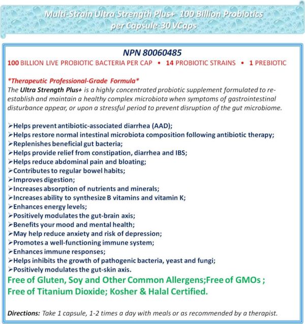 Etiqueta lateral producto NOVA Probiotics 100 mil millones