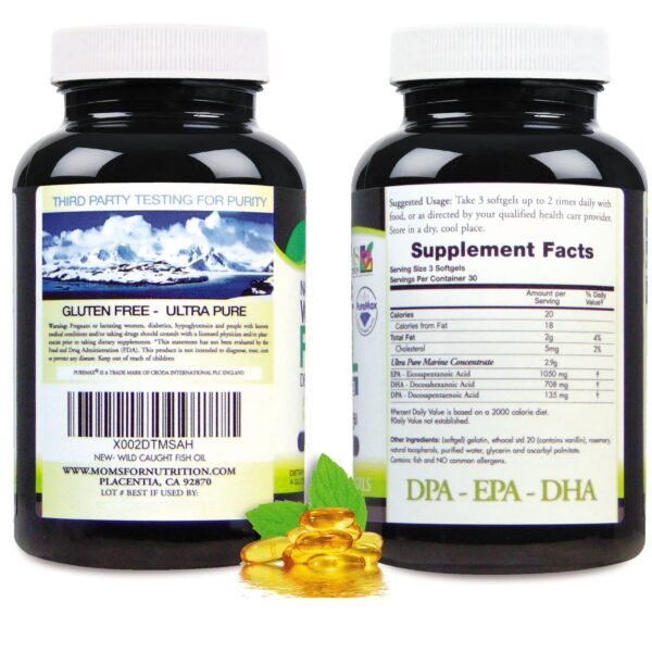 Version 1.0.0 Etiqueta lateral de Omega-3 con informacion DPA EPA DHA