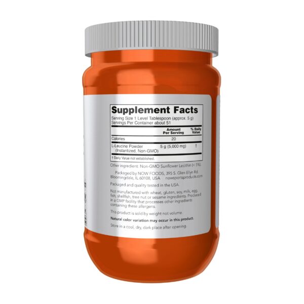 Etiqueta NOW Leucina polvo