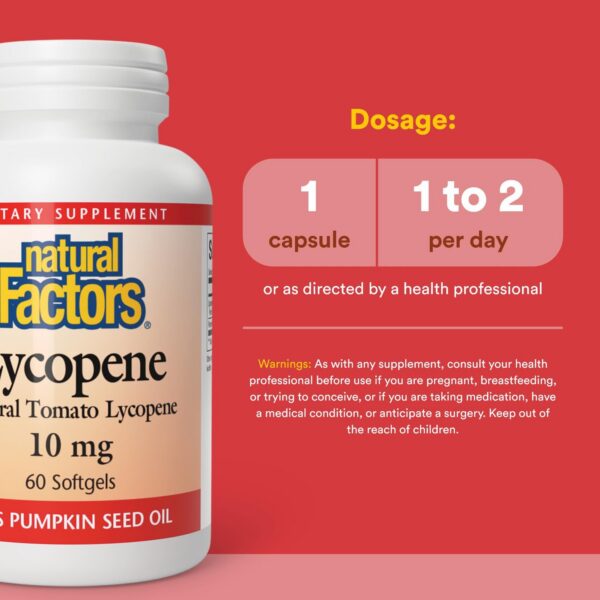 Etiqueta licopeno y tomate